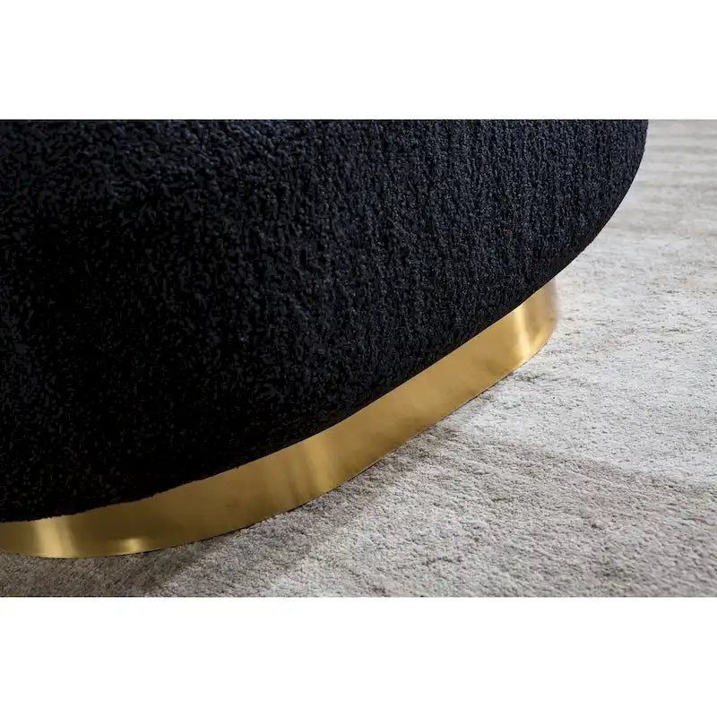 Fauteuil d'appoint pivotant en velours moderne