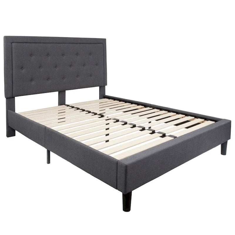 Letto a piattaforma trapuntato con materasso a molle insacchettate da 25 cm