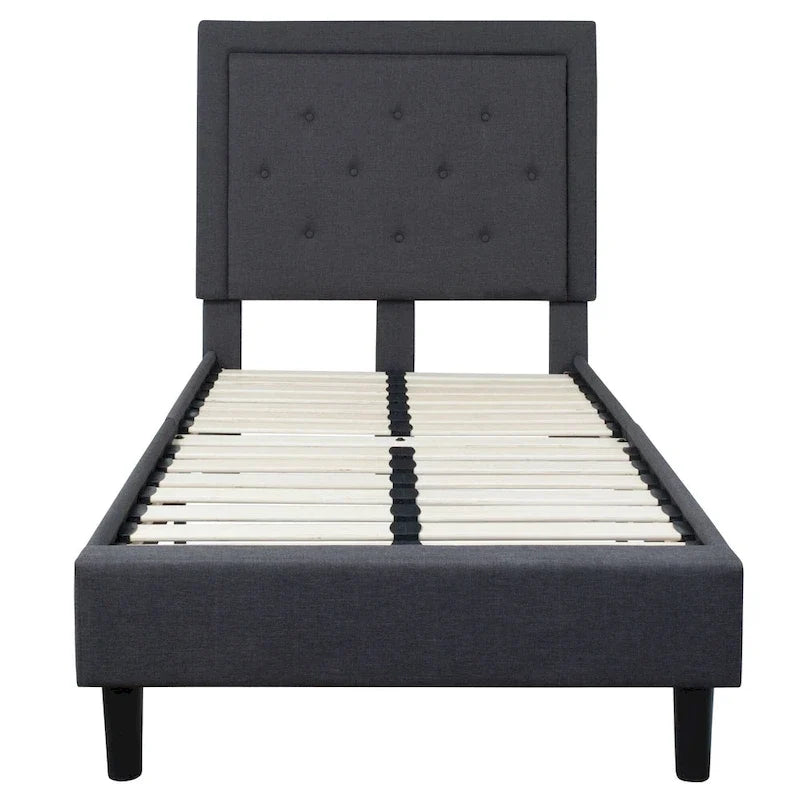 Letto a piattaforma trapuntato con materasso a molle insacchettate da 25 cm