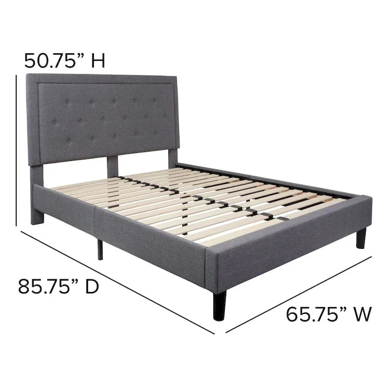 Letto a piattaforma trapuntato con materasso a molle insacchettate da 25 cm
