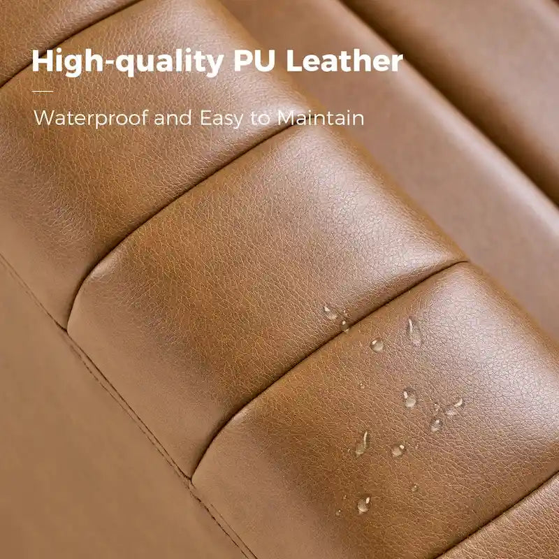 Esteban Modern Leather Upholstered Swivel Barrel Chair by HULALA HOME
