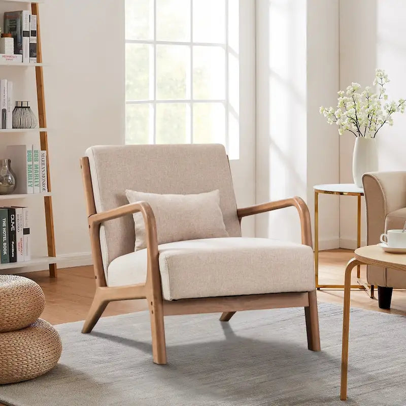 Chaise d'appoint moderne en bois massif Ebello
