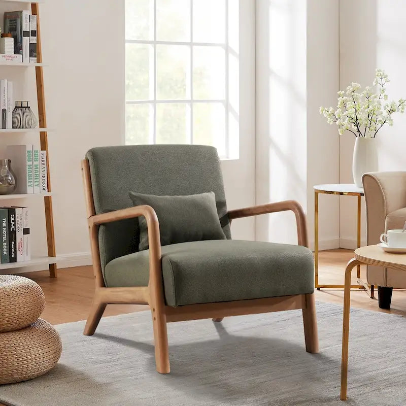 Chaise d'appoint moderne en bois massif Ebello