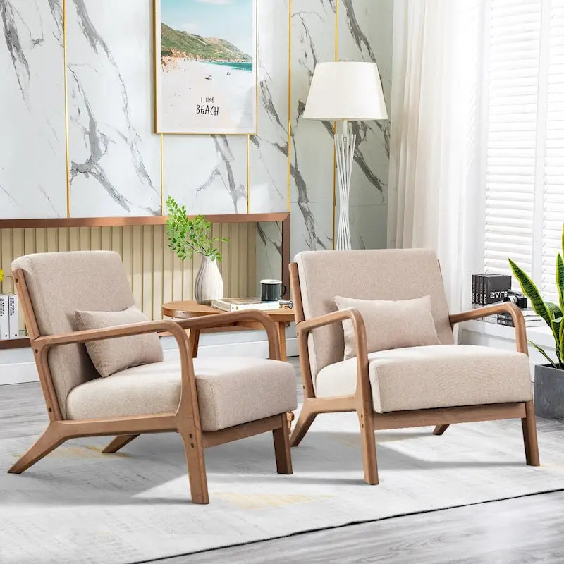 Chaise d'appoint moderne en bois massif Ebello