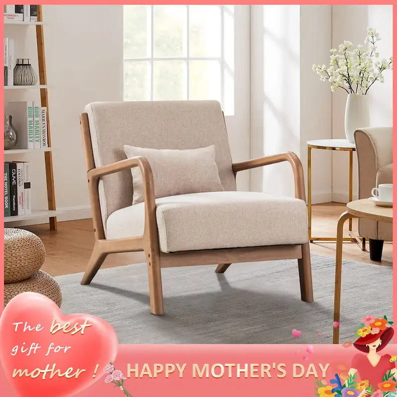 Ebello Modern Solid wood Accent Chair