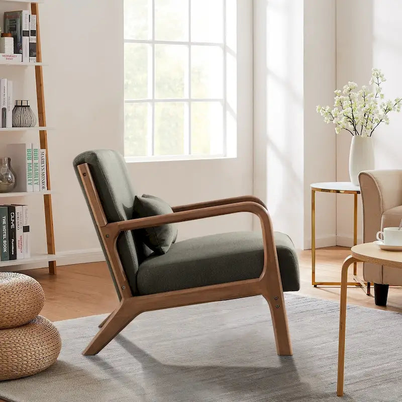 Ebello Modern Solid wood Accent Chair