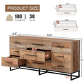 Commode de Rangement à 9 Tiroirs Meuble Organisateur Rétro