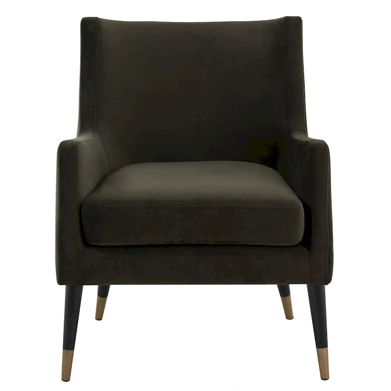 SAFAVIEH Couture Anjanette Velvet Arm Chair - 28 W x 29.9 D x 35.4 H - 28Wx30Dx35H