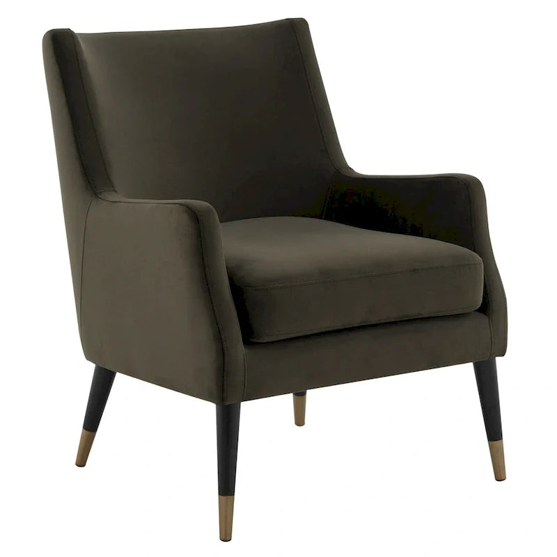 SAFAVIEH Couture Anjanette Velvet Arm Chair - 28 W x 29.9 D x 35.4 H - 28Wx30Dx35H