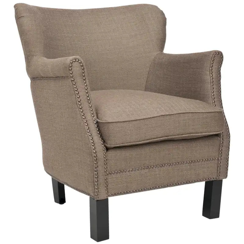 SAFAVIEH Corie Brown Club Chair - 26.6 x 28.9 x 29.3 - 27Wx29Dx29H