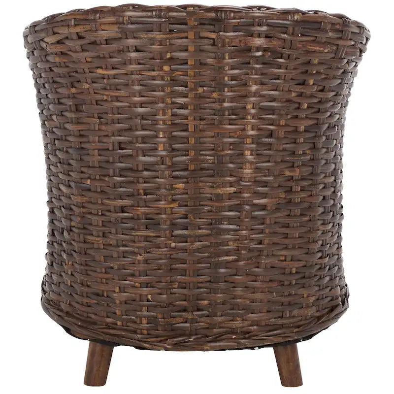 Fauteuil tonneau SAFAVIEH Charla en rotin avec coussin – 29,1 x 27,2 x 32,7 – 29 la. x 27 prof. x 33 h.