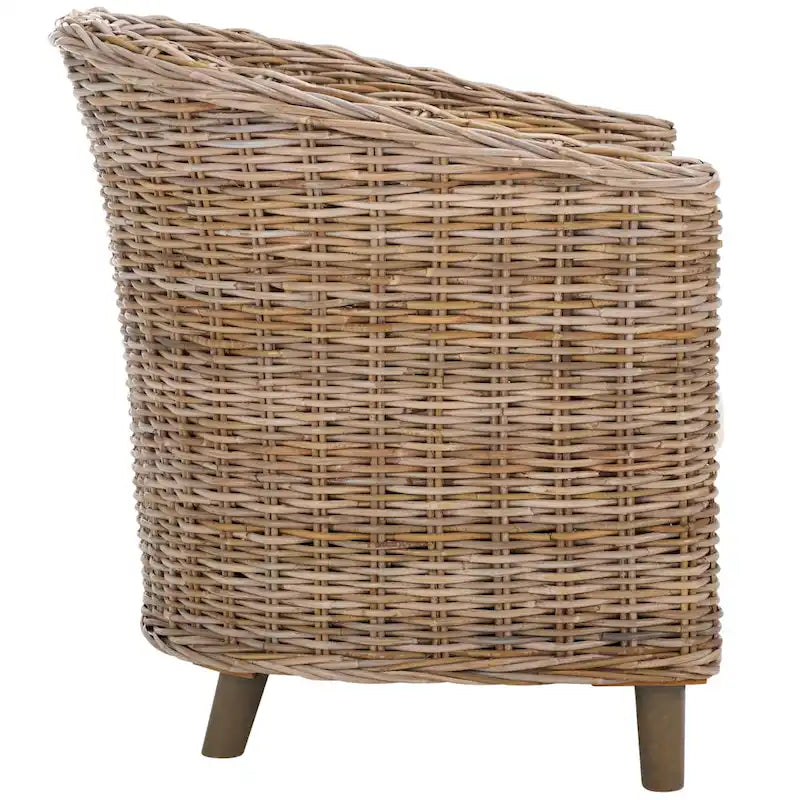 Fauteuil tonneau SAFAVIEH Charla en rotin avec coussin – 29,1 x 27,2 x 32,7 – 29 la. x 27 prof. x 33 h.