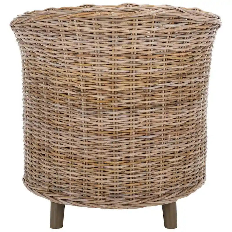 Fauteuil tonneau SAFAVIEH Charla en rotin avec coussin – 29,1 x 27,2 x 32,7 – 29 la. x 27 prof. x 33 h.