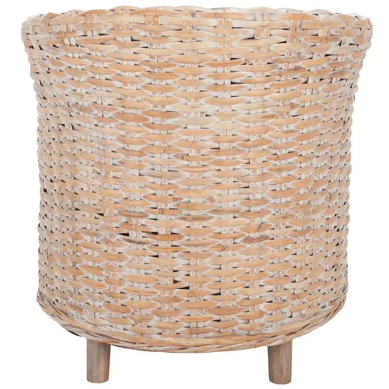Fauteuil tonneau SAFAVIEH Charla en rotin avec coussin – 29,1 x 27,2 x 32,7 – 29 la. x 27 prof. x 33 h.