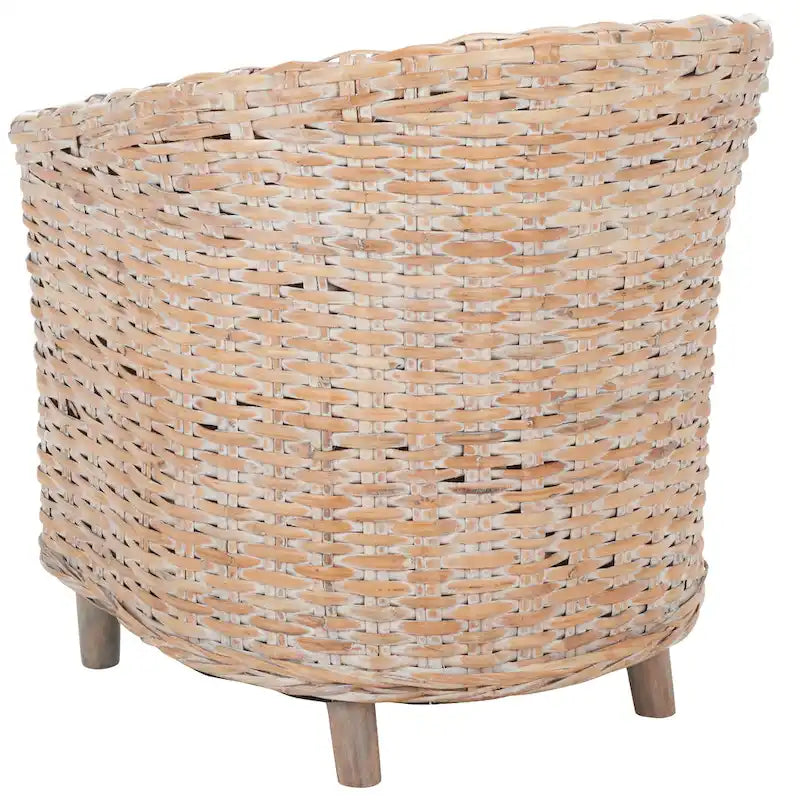 Fauteuil tonneau SAFAVIEH Charla en rotin avec coussin – 29,1 x 27,2 x 32,7 – 29 la. x 27 prof. x 33 h.