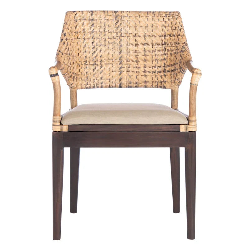 SAFAVIEH Saveta Honey Arm Chair - 23 x 22.5 x 34 - 23Wx23Dx34H