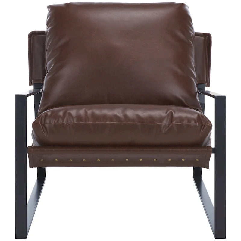 SAFAVIEH Elinor Fauteuil d'appoint avec surmatelas (entièrement assemblé) - 31 po L x 35 po P x 33 po H - 31Lx35Px33H