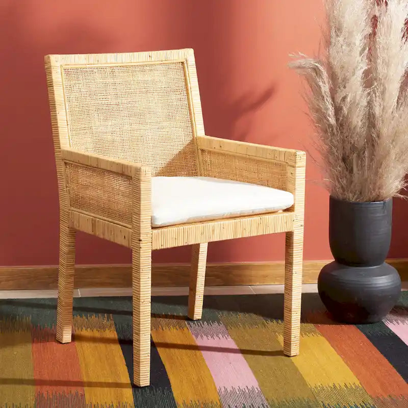 Fauteuil d'appoint côtier Safavieh Almira avec coussin – 22,8 L x 22,4 P x 34,6 H – 23Lx22Px35H