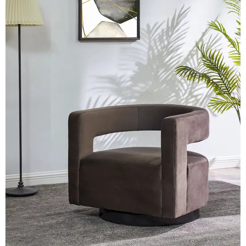 SAFAVIEH Couture Fauteuil pivotant Cela (entièrement assemblé) - 31,1 L x 28,4 P x 26,8 H - 31Lx28Px27H