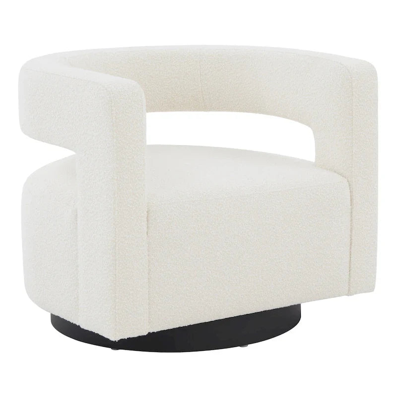 SAFAVIEH Couture Fauteuil pivotant Cela (entièrement assemblé) - 31,1 L x 28,4 P x 26,8 H - 31Lx28Px27H