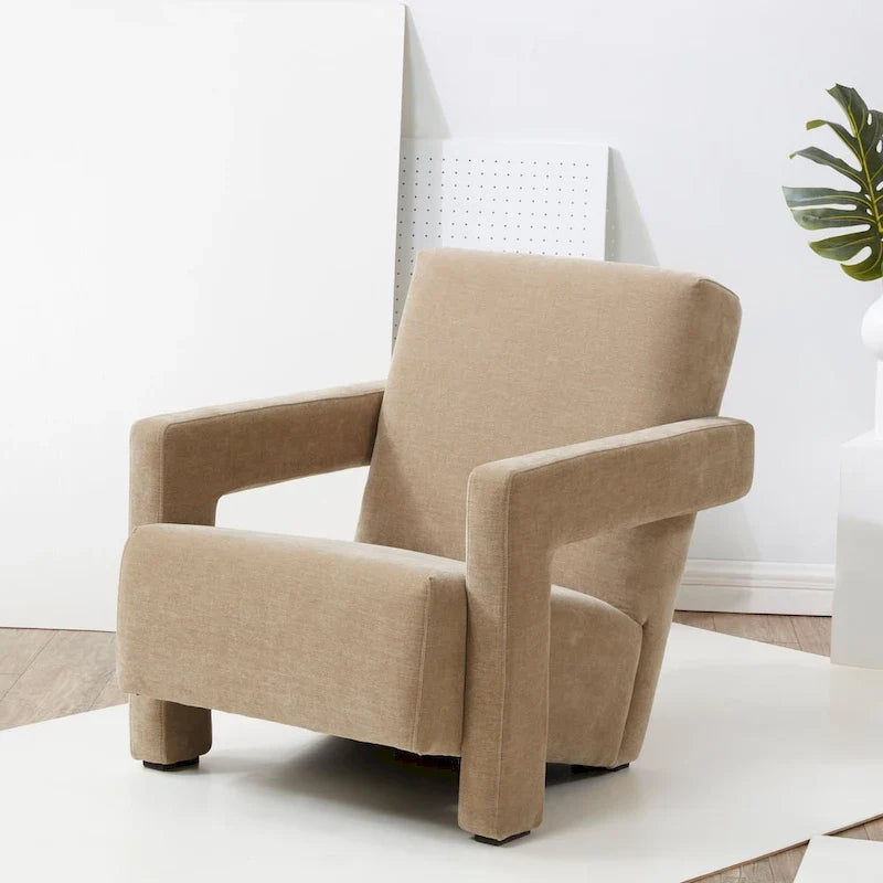 SAFAVIEH Couture Joffrette Modern Velvet Accent Chair - 27 In. W x 35 In. D x 30 In. H - 27Wx35Dx30H