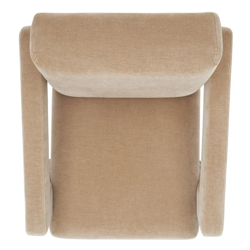 SAFAVIEH Couture Joffrette Modern Velvet Accent Chair - 27 In. W x 35 In. D x 30 In. H - 27Wx35Dx30H