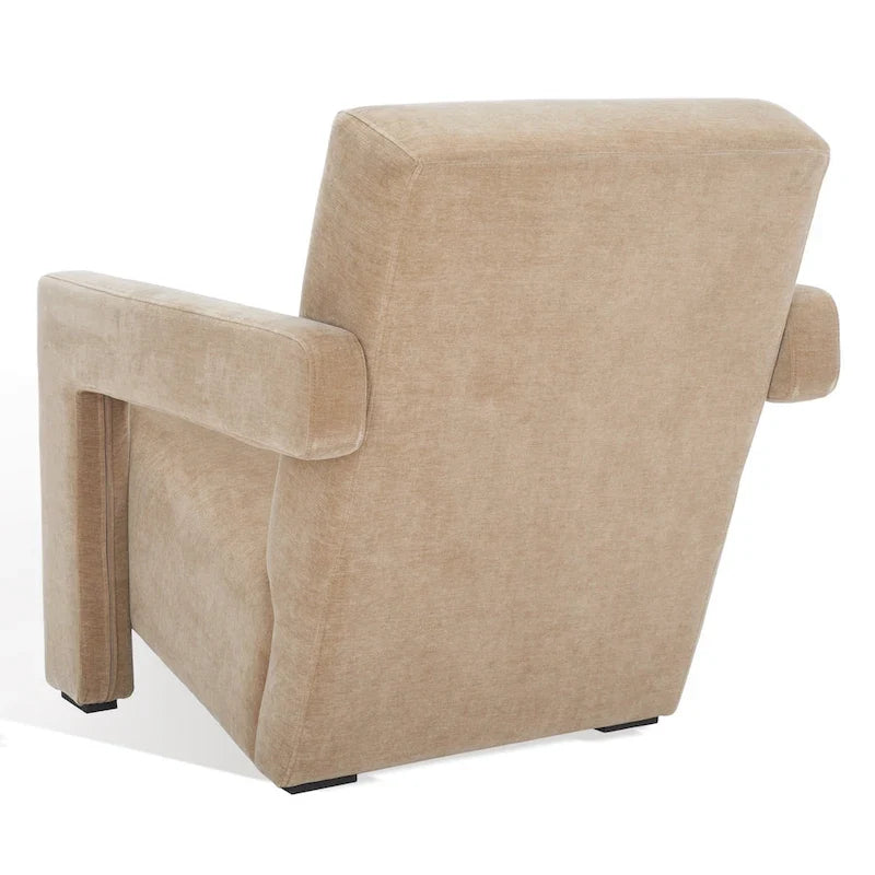 SAFAVIEH Couture Joffrette Modern Velvet Accent Chair - 27 In. W x 35 In. D x 30 In. H - 27Wx35Dx30H