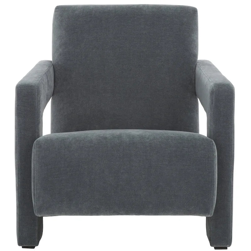 SAFAVIEH Couture Joffrette Modern Velvet Accent Chair - 27 In. W x 35 In. D x 30 In. H - 27Wx35Dx30H