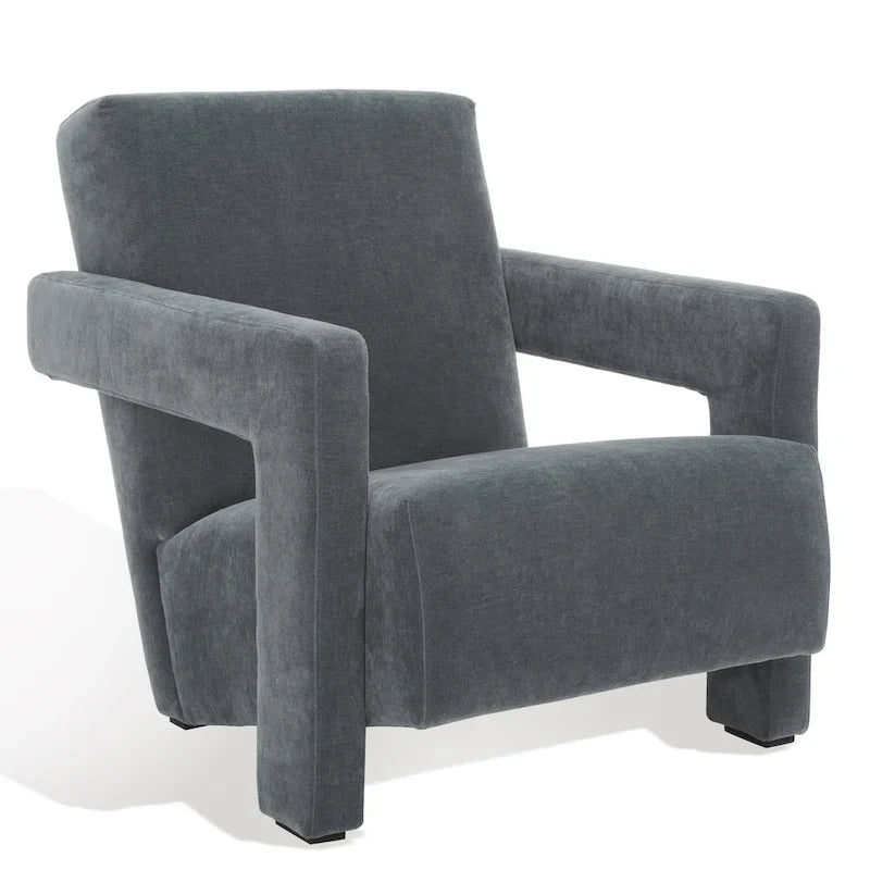 SAFAVIEH Couture Joffrette Modern Velvet Accent Chair - 27 In. W x 35 In. D x 30 In. H - 27Wx35Dx30H