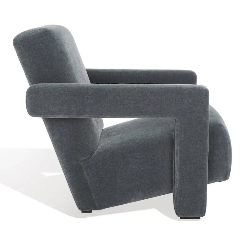 SAFAVIEH Couture Joffrette Modern Velvet Accent Chair - 27 In. W x 35 In. D x 30 In. H - 27Wx35Dx30H