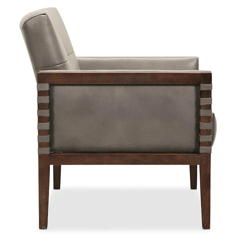 Hooker Furniture Carverdale 31 Wide Wood Framed Leather Upholstered