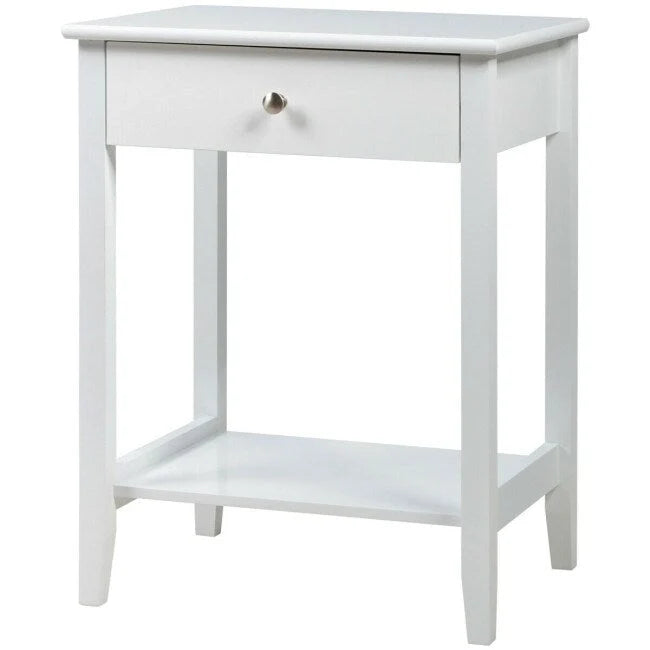 Comodino/Tavolino da salotto in legno con vano contenitore/espositore
