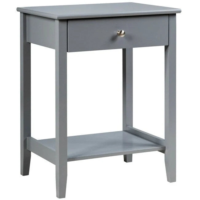 Comodino/Tavolino da salotto in legno con vano contenitore/espositore