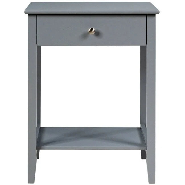 Comodino/Tavolino da salotto in legno con vano contenitore/espositore