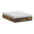 Struttura Letto a Piattaforma Queen in Metallo e Legno con 4 Cassetti Contenitore - Peso Massimo 360 kg