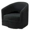 Fauteuil pivotant moderne avec base en métal - 30,5 x 31 x 28,5 (L x l x H)