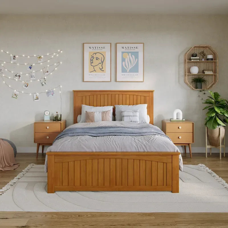 Nantucket Low Profile Platform Bed with Matching Footboard