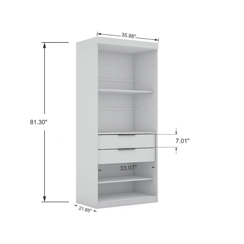 Armadio Guardaroba Moderno Sezionale Mulberry Open 1