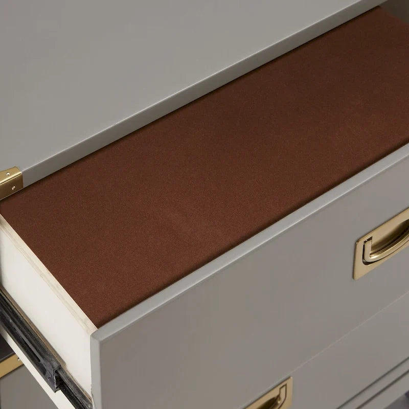 Table de chevet à 3 tiroirs accents doré Kedric par iNSPIRE Q Bold