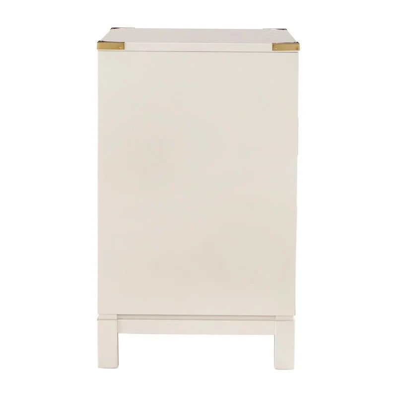 Table de chevet à 3 tiroirs accents doré Kedric par iNSPIRE Q Bold
