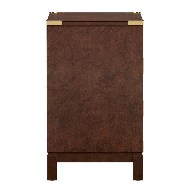 Table de chevet à 3 tiroirs accents doré Kedric par iNSPIRE Q Bold