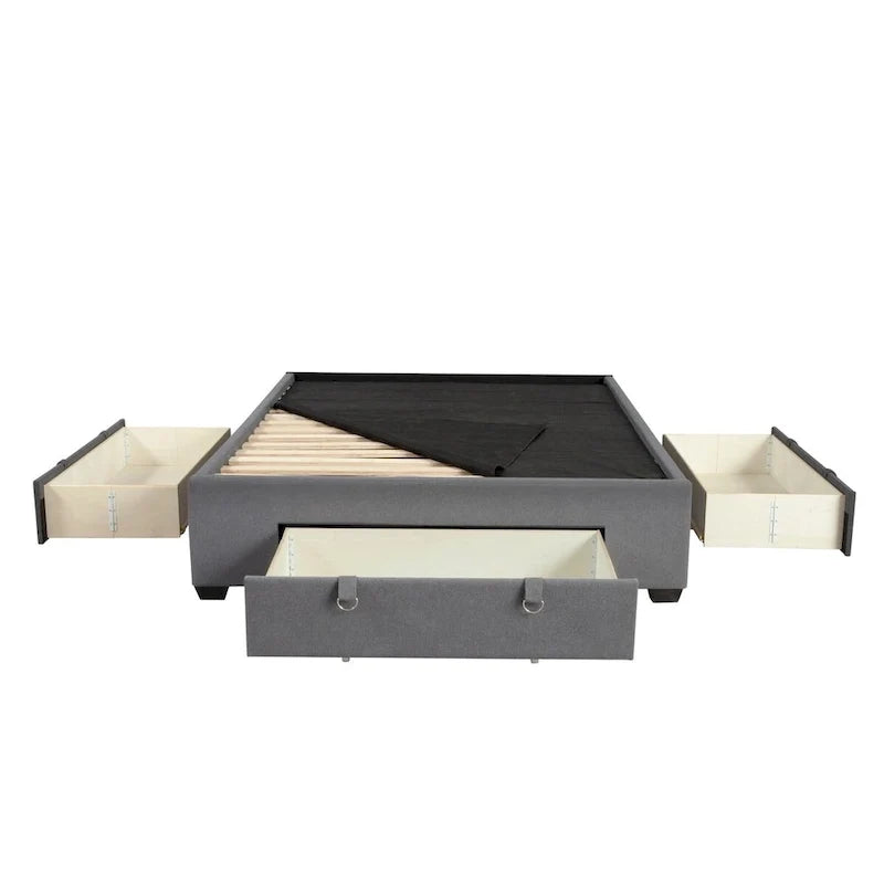 Base letto a piattaforma con 3 cassetti Aria