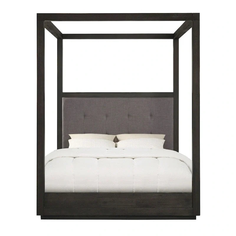 Letto a baldacchino king-size Carbon Loft Barron