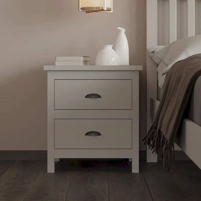 Comodino Yes4wood con cassetti, in legno massello