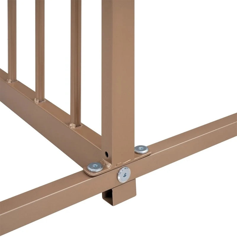 Lits de plateforme de maison en métal Merax taille double