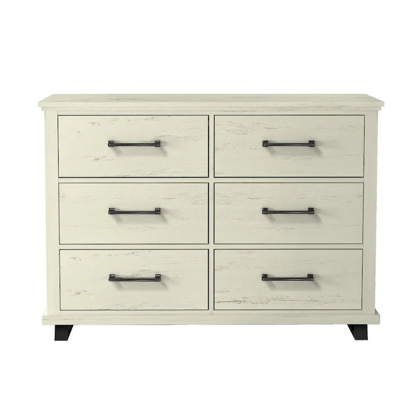 Ensemble de chambre à coucher 3 pièces de style campagnard - 2 tables de chevet et 1 commode