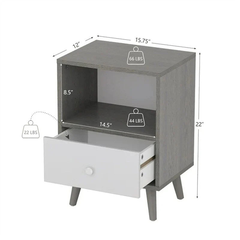 Table de chevet moderne en bois