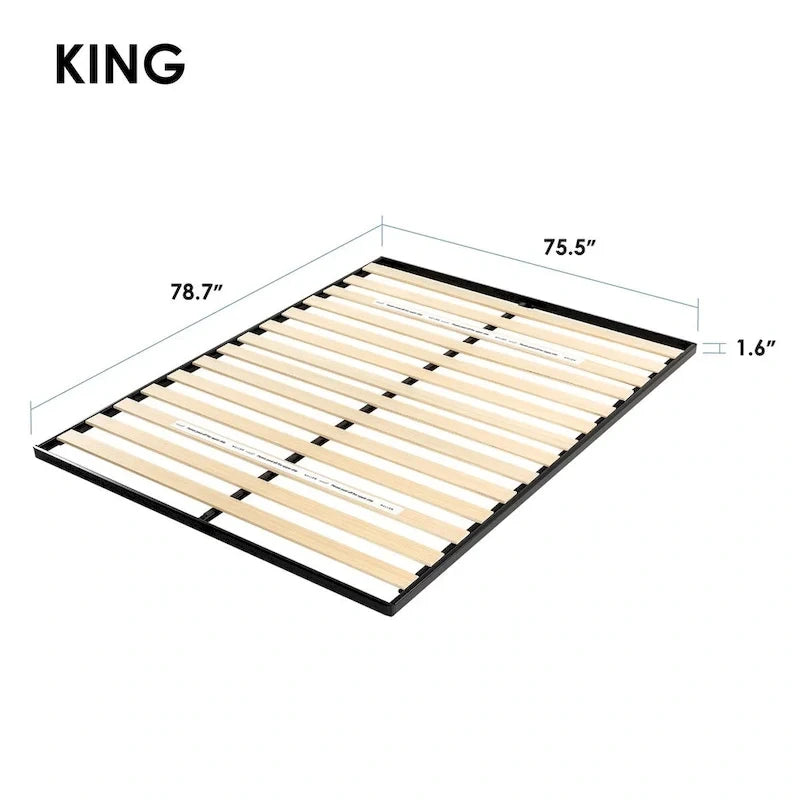 1.6 pouces en métal Bunkie Board à lattes de bois par Crown Comfort