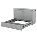 Lit escamotable Queen/Full avec tiroir et un ensemble de prises de courant et ports USB