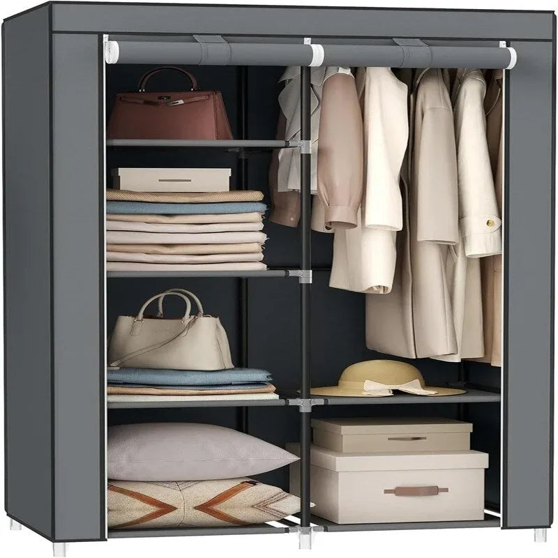 Organisateur de rangement pour vêtements avec 6 étagères - 17,7P x 34,6L x 66,1H